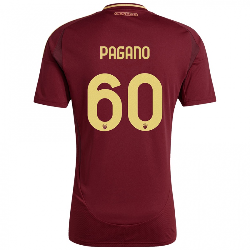 Kinder Riccardo Pagano #60 Rot Braun Gold Heimtrikot Trikot 2024/25 T-Shirt Schweiz