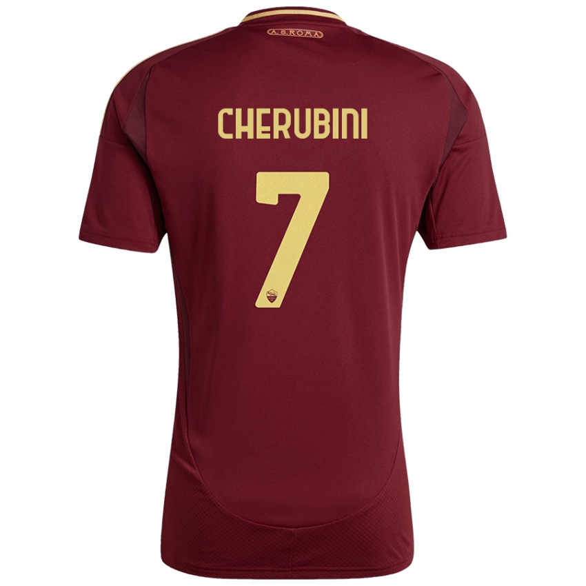 Kinder Luigi Cherubini #7 Rot Braun Gold Heimtrikot Trikot 2024/25 T-Shirt Schweiz