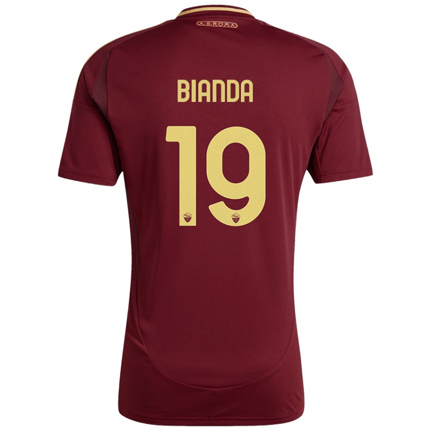 Kinder William Bianda #19 Rot Braun Gold Heimtrikot Trikot 2024/25 T-Shirt Schweiz