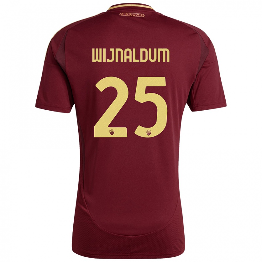 Kinder Georginio Wijnaldum #25 Rot Braun Gold Heimtrikot Trikot 2024/25 T-Shirt Schweiz