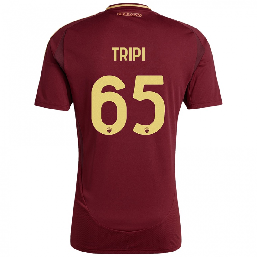 Kinder Filippo Tripi #65 Rot Braun Gold Heimtrikot Trikot 2024/25 T-Shirt Schweiz