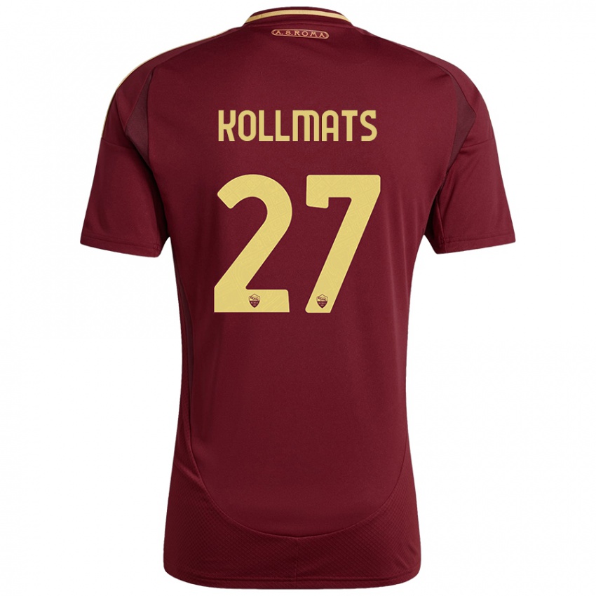 Kinder Beata Kollmats #27 Rot Braun Gold Heimtrikot Trikot 2024/25 T-Shirt Schweiz