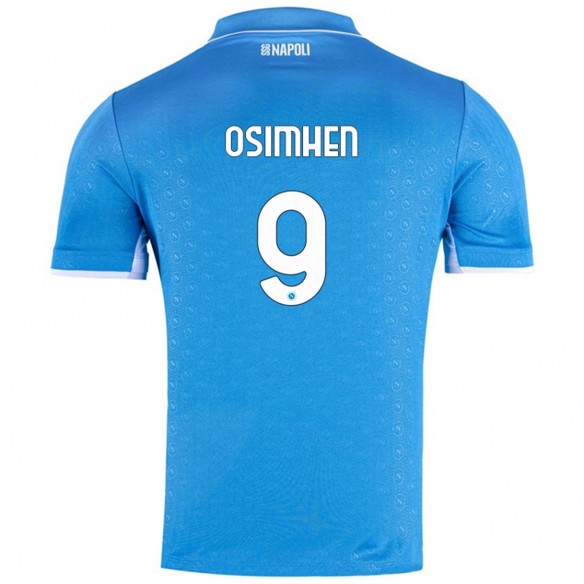 Kinder Victor Osimhen #9 Himmelblau Heimtrikot Trikot 2024/25 T-Shirt Schweiz