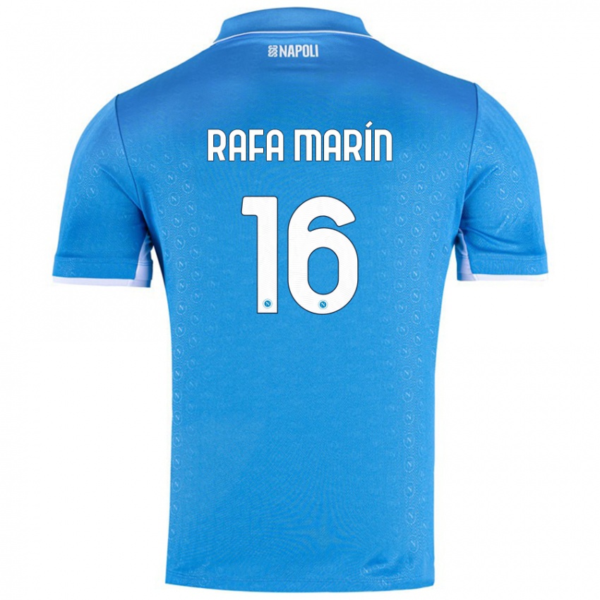 Enfant Maillot Rafa Marín #16 Bleu Ciel Tenues Domicile 2024/25 T-Shirt Suisse