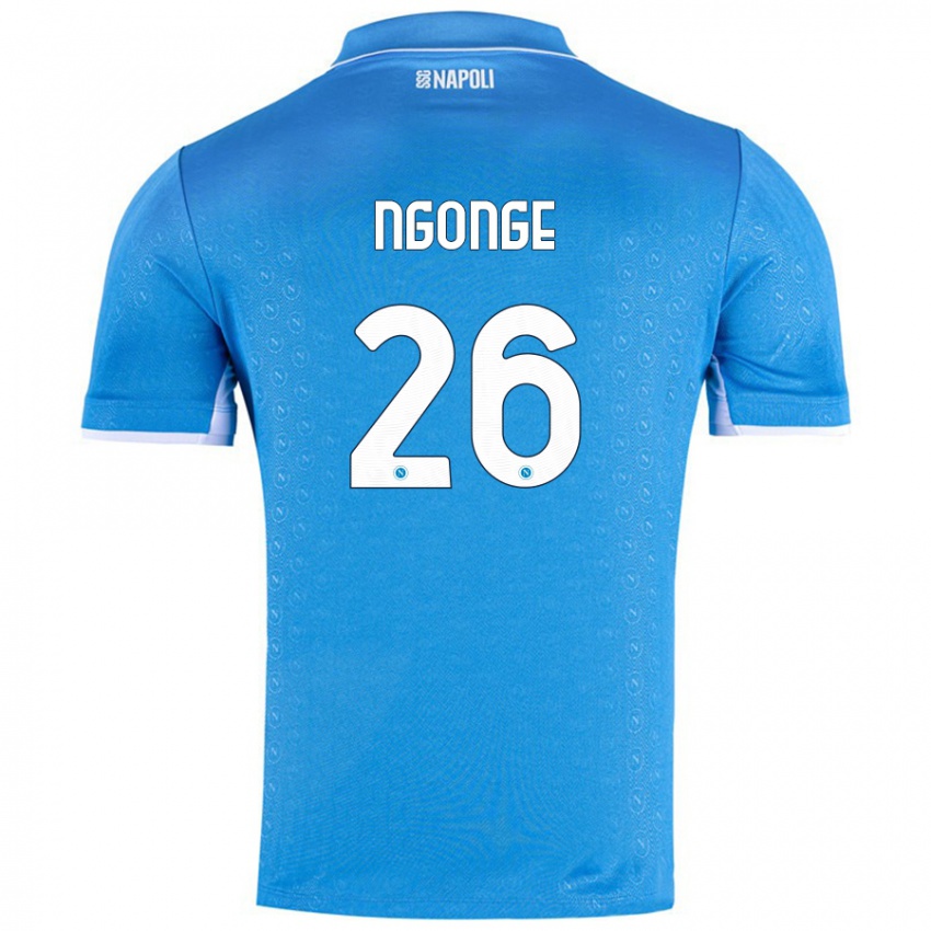 Enfant Maillot Cyril Ngonge #26 Bleu Ciel Tenues Domicile 2024/25 T-Shirt Suisse