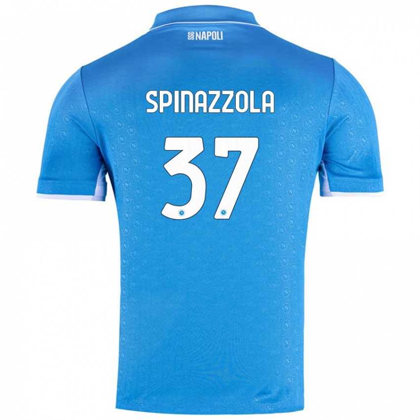 Kinder Leonardo Spinazzola #37 Himmelblau Heimtrikot Trikot 2024/25 T-Shirt Schweiz