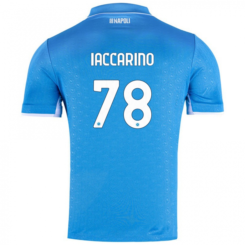 Enfant Maillot Gennaro Iaccarino #78 Bleu Ciel Tenues Domicile 2024/25 T-Shirt Suisse