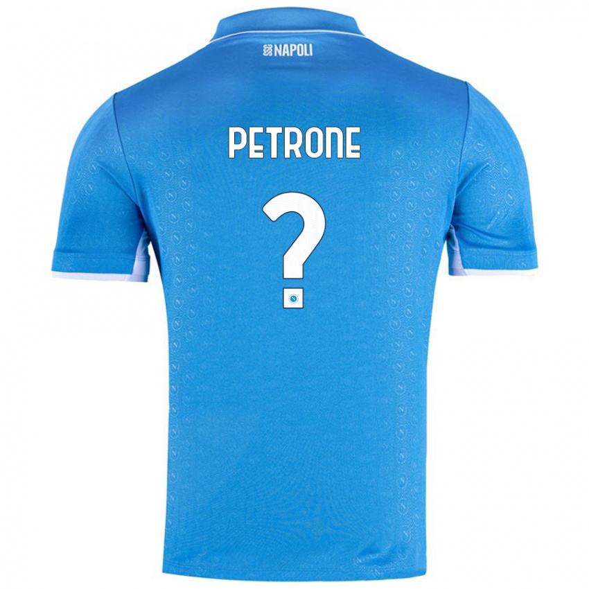 Enfant Maillot Andrea Petrone #0 Bleu Ciel Tenues Domicile 2024/25 T-Shirt Suisse