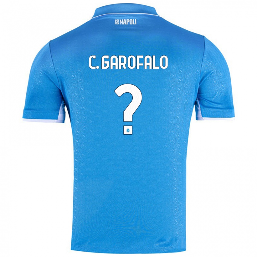 Enfant Maillot Christian Garofalo #0 Bleu Ciel Tenues Domicile 2024/25 T-Shirt Suisse