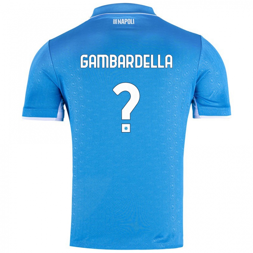 Enfant Maillot Vittorio Gambardella #0 Bleu Ciel Tenues Domicile 2024/25 T-Shirt Suisse