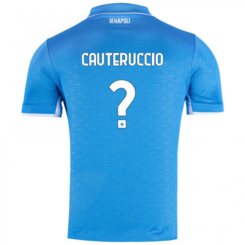 Enfant Maillot Walter Cauteruccio #0 Bleu Ciel Tenues Domicile 2024/25 T-Shirt Suisse