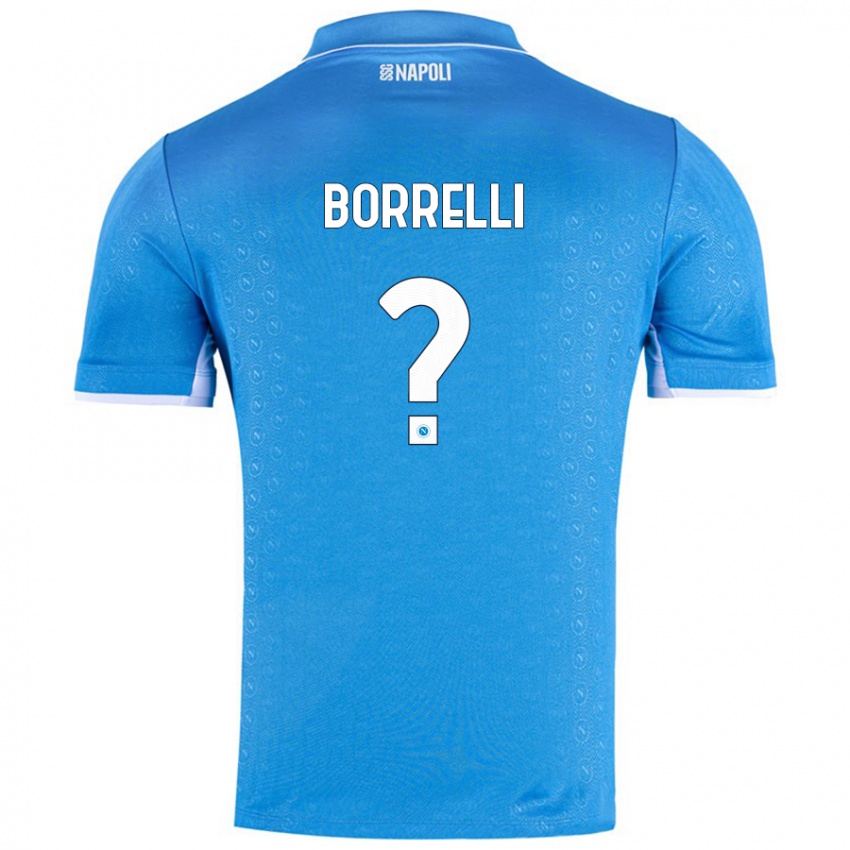 Enfant Maillot Ciro Borrelli #0 Bleu Ciel Tenues Domicile 2024/25 T-Shirt Suisse