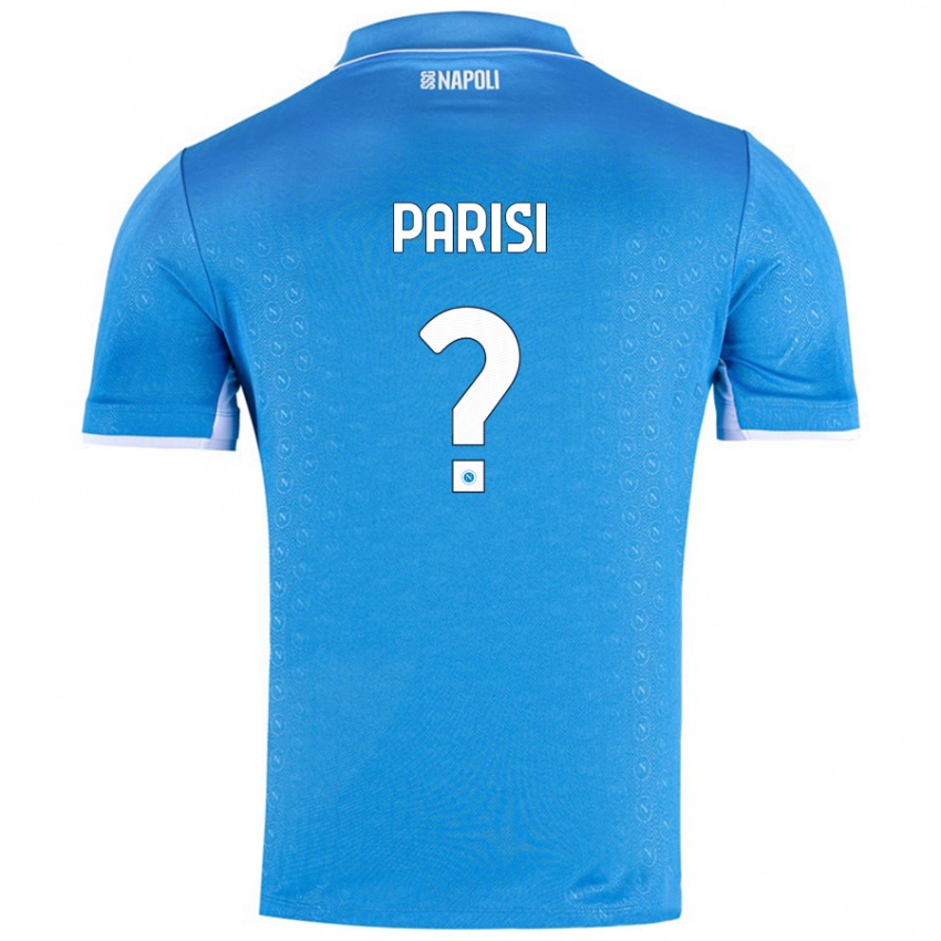 Enfant Maillot Matteo Parisi #0 Bleu Ciel Tenues Domicile 2024/25 T-Shirt Suisse