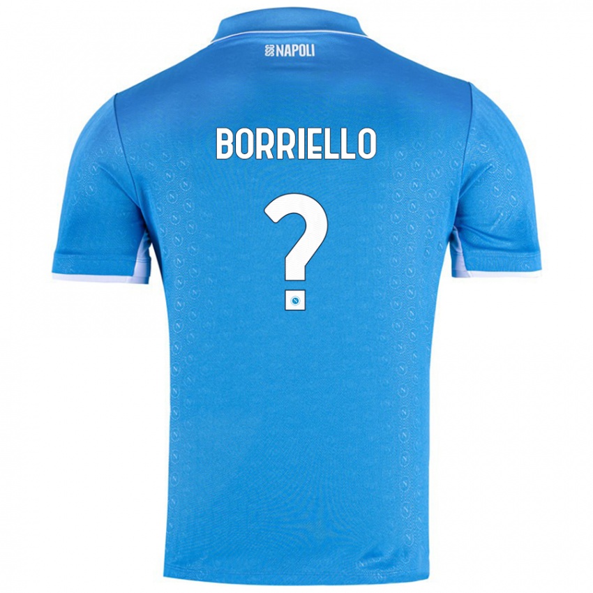 Enfant Maillot Salvatore Borriello #0 Bleu Ciel Tenues Domicile 2024/25 T-Shirt Suisse