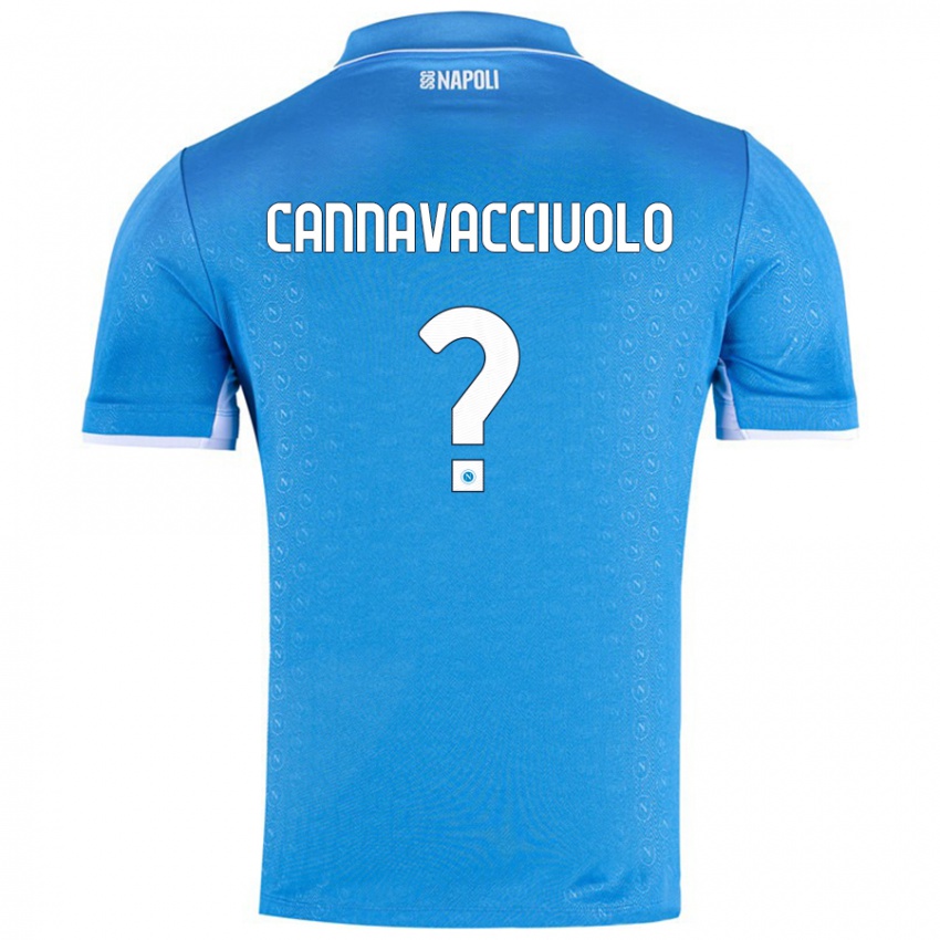 Enfant Maillot Luigi Pio Cannavacciuolo #0 Bleu Ciel Tenues Domicile 2024/25 T-Shirt Suisse