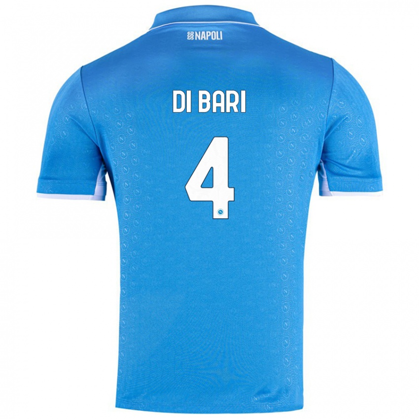 Enfant Maillot Martina Di Bari #4 Bleu Ciel Tenues Domicile 2024/25 T-Shirt Suisse