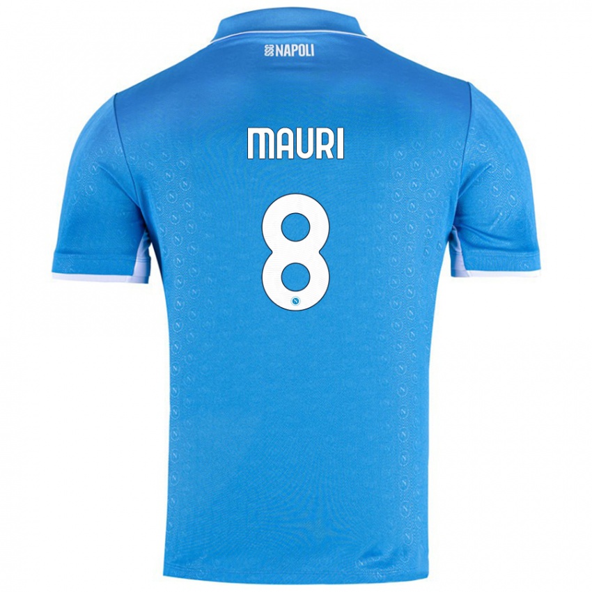 Enfant Maillot Claudia Mauri #8 Bleu Ciel Tenues Domicile 2024/25 T-Shirt Suisse