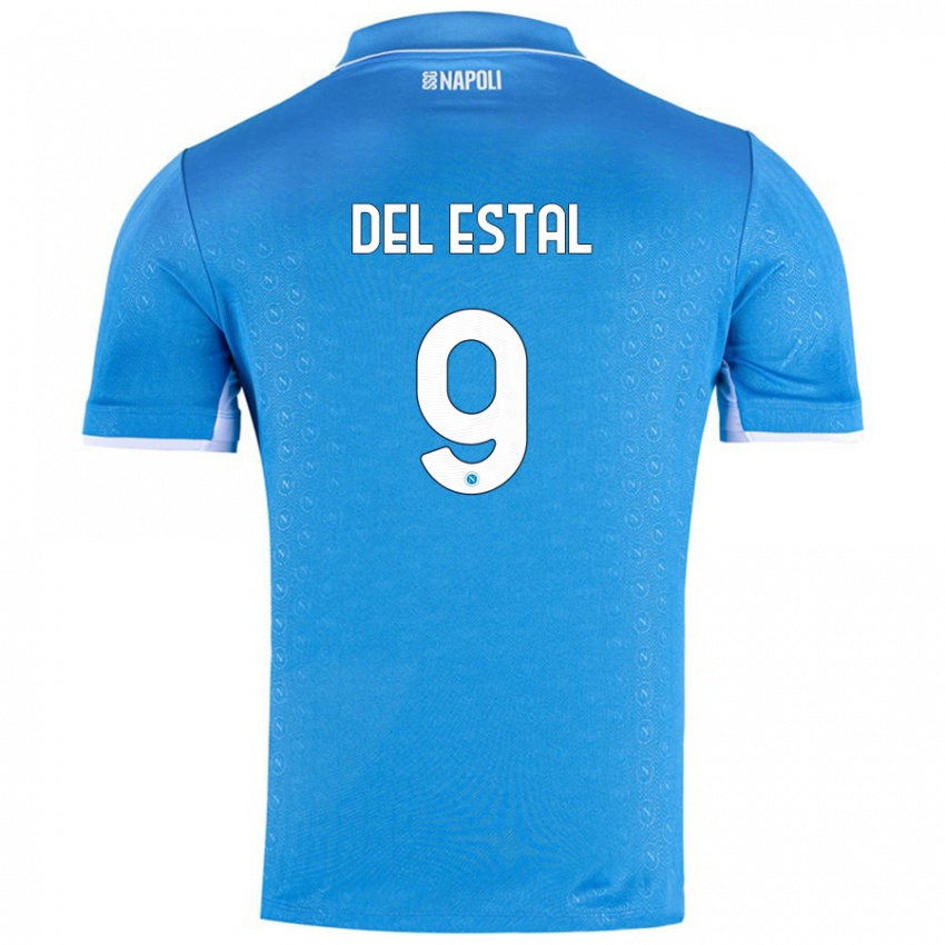 Enfant Maillot Eli Del Estal #9 Bleu Ciel Tenues Domicile 2024/25 T-Shirt Suisse