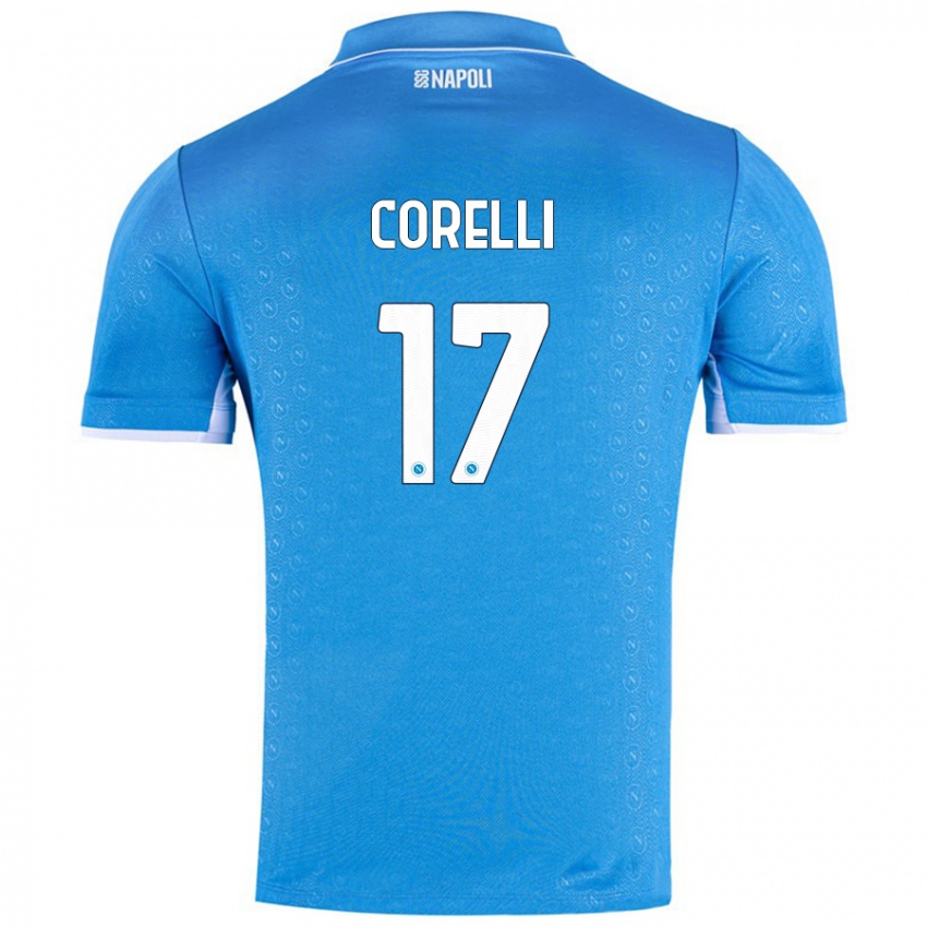 Enfant Maillot Alice Corelli #17 Bleu Ciel Tenues Domicile 2024/25 T-Shirt Suisse