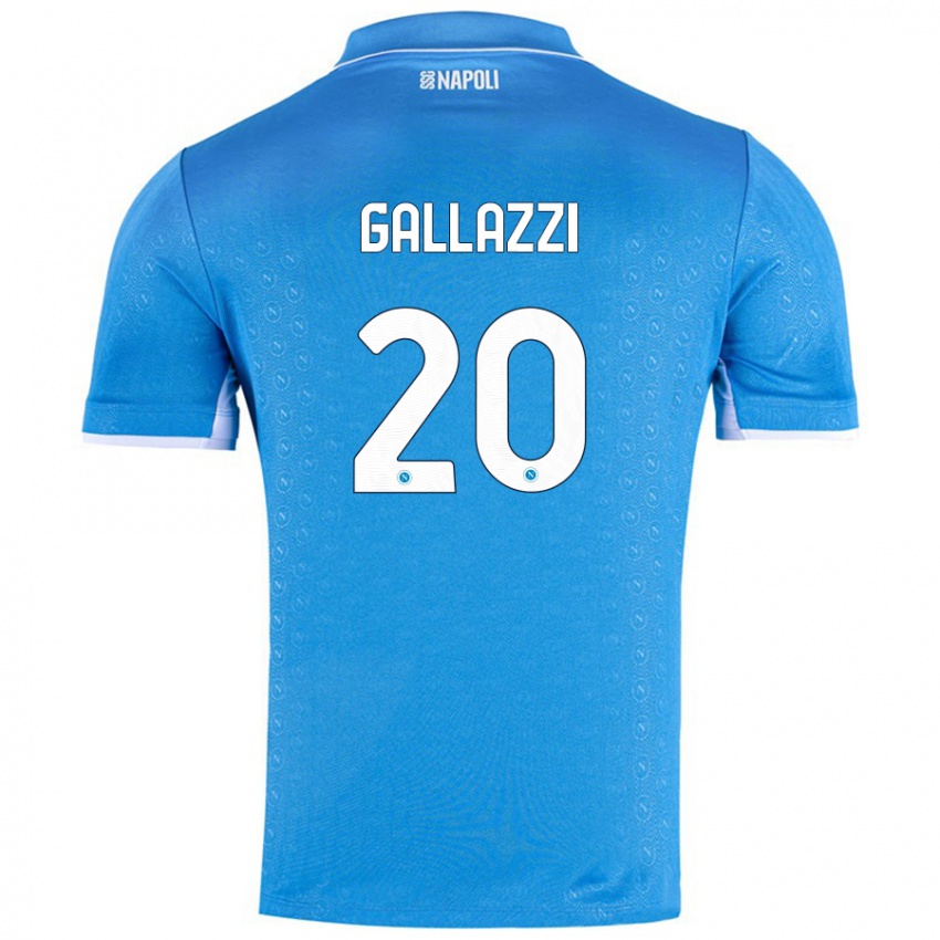 Enfant Maillot Valentina Gallazzi #20 Bleu Ciel Tenues Domicile 2024/25 T-Shirt Suisse