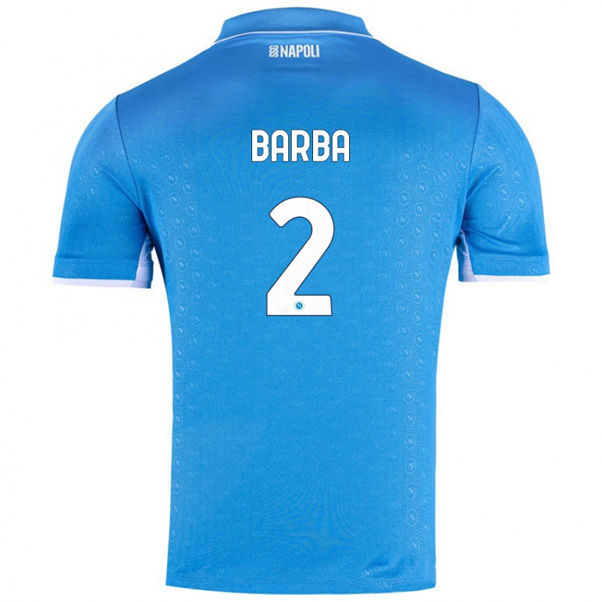 Enfant Maillot Benedetto Barba #2 Bleu Ciel Tenues Domicile 2024/25 T-Shirt Suisse