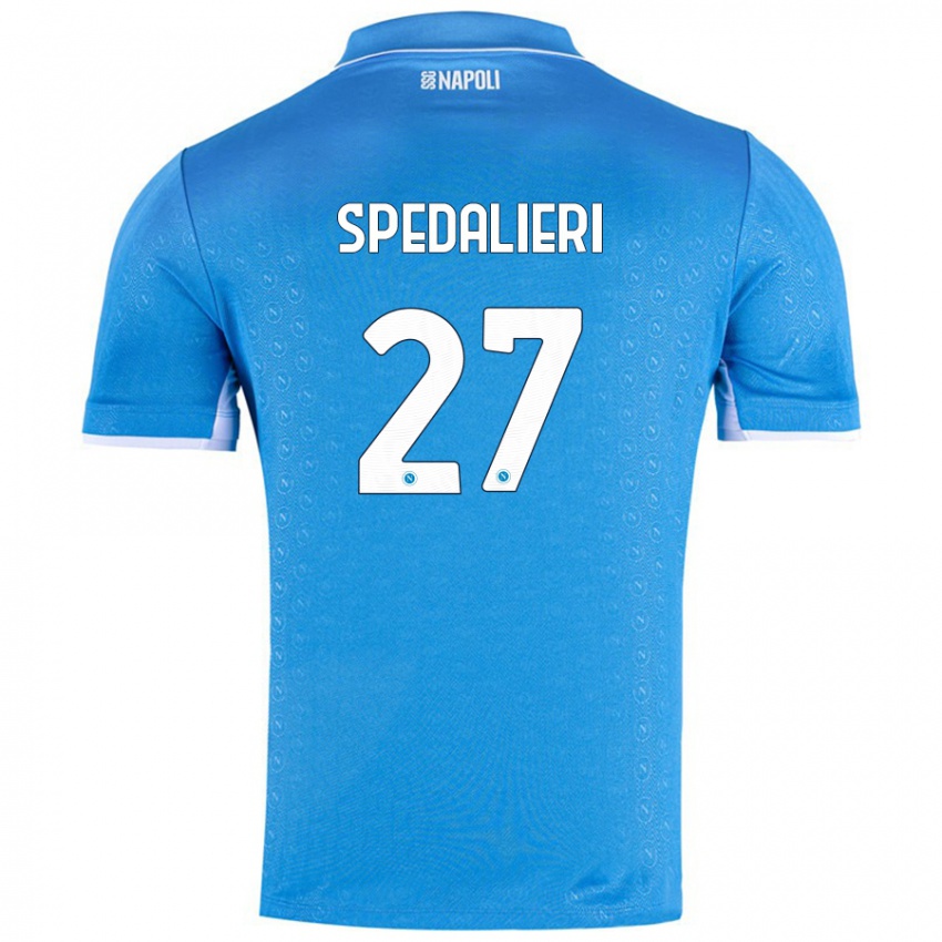 Enfant Maillot Johnatan Andrea Spedalieri #27 Bleu Ciel Tenues Domicile 2024/25 T-Shirt Suisse