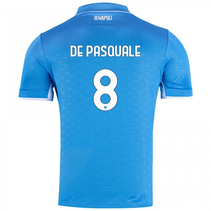 Enfant Maillot Dylan De Pasquale #8 Bleu Ciel Tenues Domicile 2024/25 T-Shirt Suisse