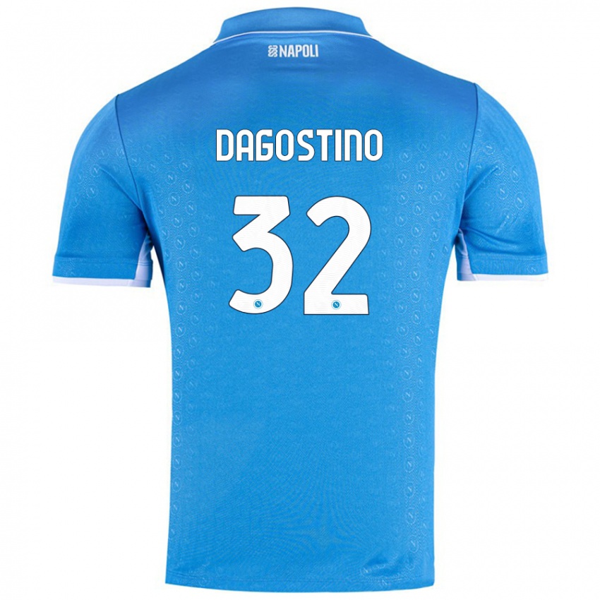 Enfant Maillot Giuseppe Dagostino #32 Bleu Ciel Tenues Domicile 2024/25 T-Shirt Suisse