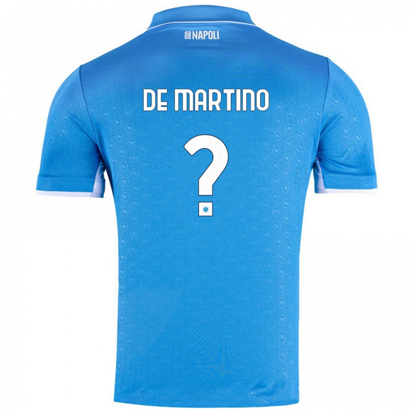 Enfant Maillot Enrico Pio De Martino #0 Bleu Ciel Tenues Domicile 2024/25 T-Shirt Suisse