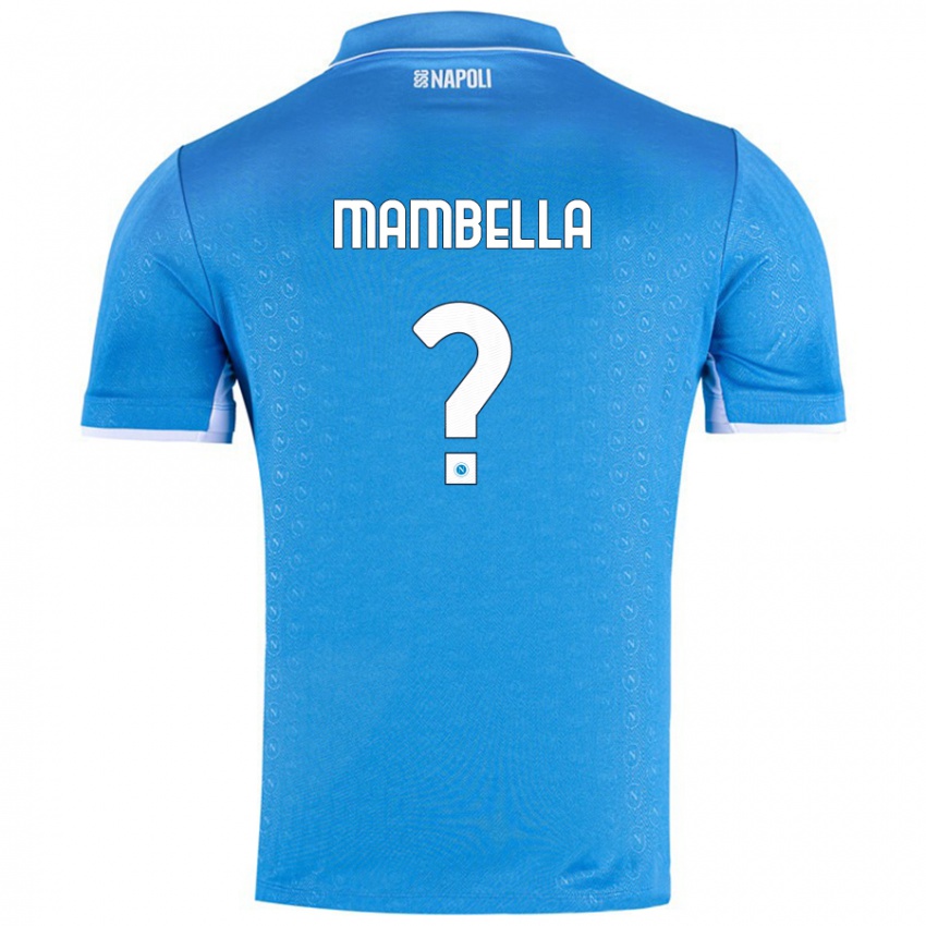 Enfant Maillot Andrea Mambella #0 Bleu Ciel Tenues Domicile 2024/25 T-Shirt Suisse