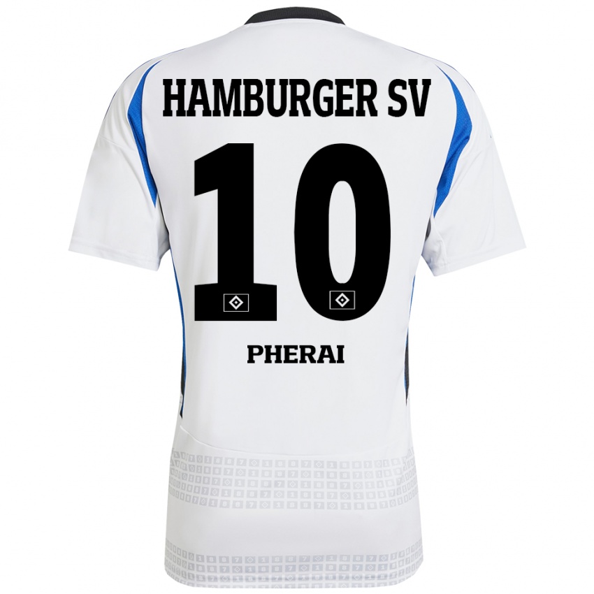 Kinder Immanuel Pherai #10 Weiß Blau Heimtrikot Trikot 2024/25 T-Shirt Schweiz