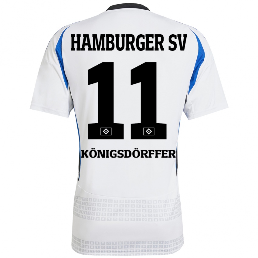 Kinder Ransford Königsdörffer #11 Weiß Blau Heimtrikot Trikot 2024/25 T-Shirt Schweiz