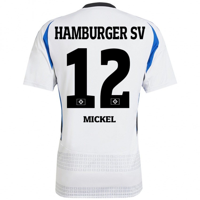 Kinder Tom Mickel #12 Weiß Blau Heimtrikot Trikot 2024/25 T-Shirt Schweiz