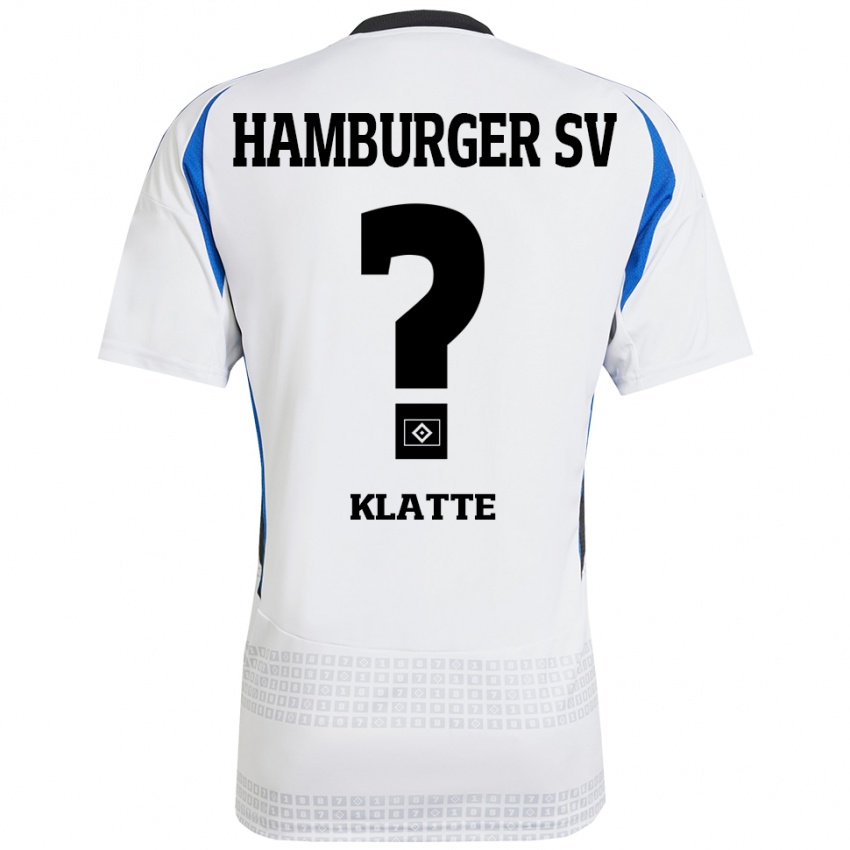 Kinder Luis Klatte #0 Weiß Blau Heimtrikot Trikot 2024/25 T-Shirt Schweiz