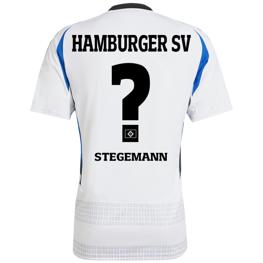 Kinder Jean-Pierre Stegemann #0 Weiß Blau Heimtrikot Trikot 2024/25 T-Shirt Schweiz