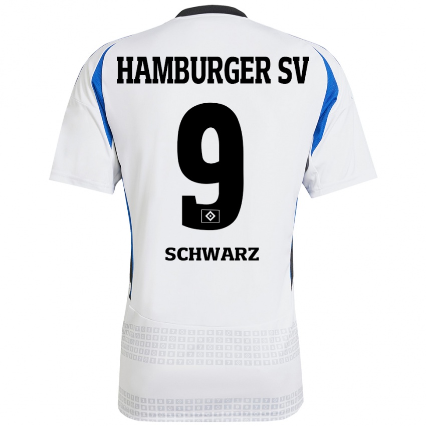 Kinder Rafael Schwarz #9 Weiß Blau Heimtrikot Trikot 2024/25 T-Shirt Schweiz