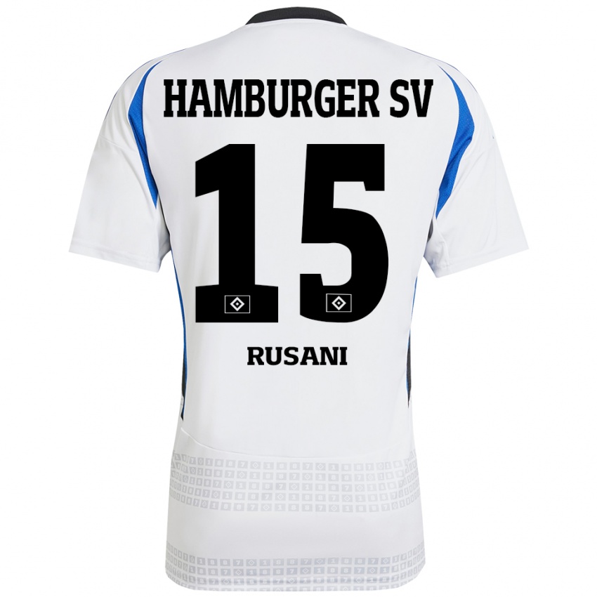 Kinder Yasin Rusani #15 Weiß Blau Heimtrikot Trikot 2024/25 T-Shirt Schweiz