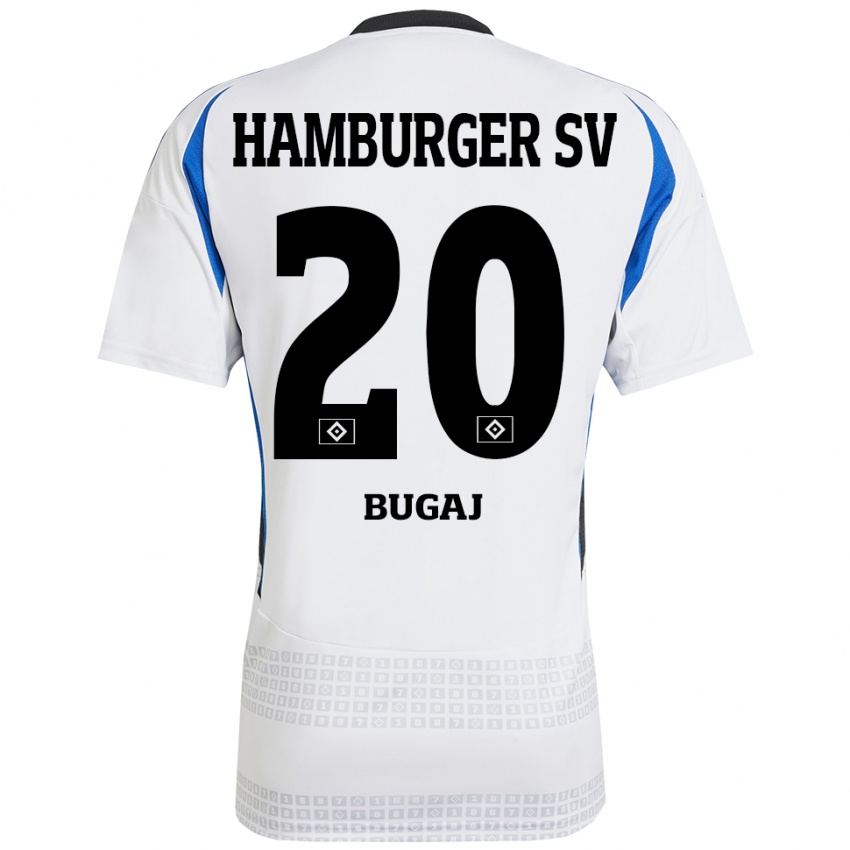 Kinder Jan-Luca Bugaj #20 Weiß Blau Heimtrikot Trikot 2024/25 T-Shirt Schweiz