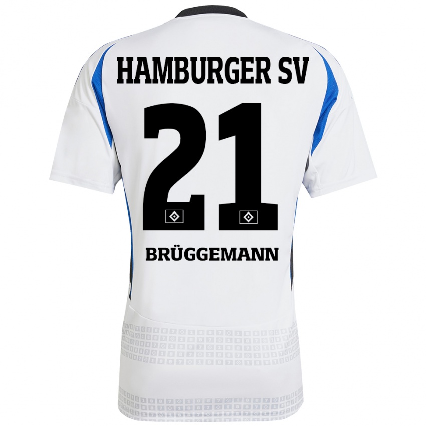 Kinder William Brüggemann #21 Weiß Blau Heimtrikot Trikot 2024/25 T-Shirt Schweiz