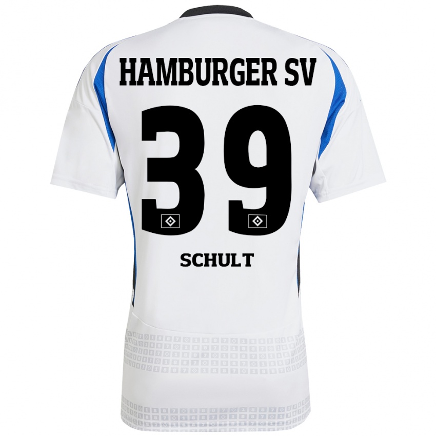 Kinder Almuth Schult #39 Weiß Blau Heimtrikot Trikot 2024/25 T-Shirt Schweiz