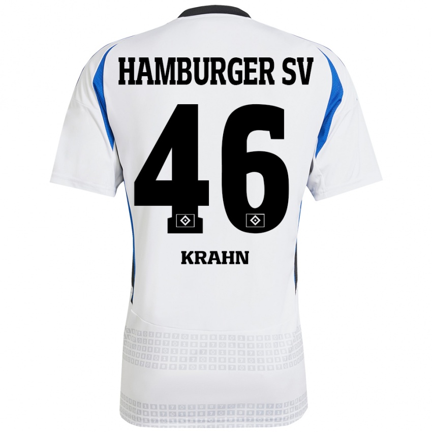 Kinder Elijah Krahn #46 Weiß Blau Heimtrikot Trikot 2024/25 T-Shirt Schweiz