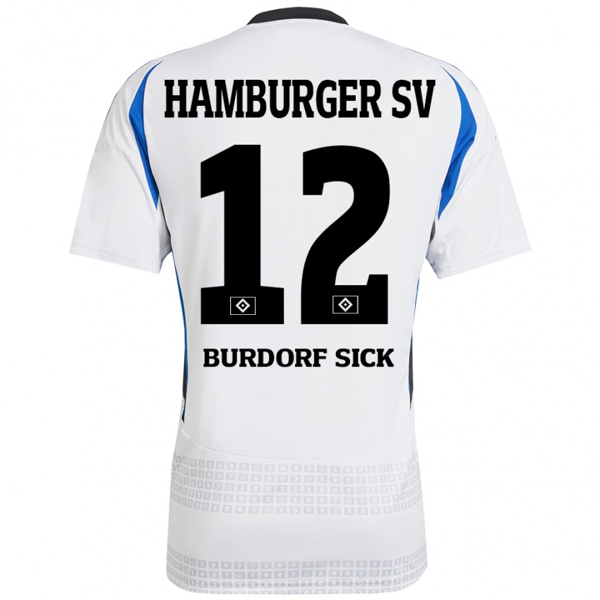 Kinder Emma Burdorf-Sick #12 Weiß Blau Heimtrikot Trikot 2024/25 T-Shirt Schweiz