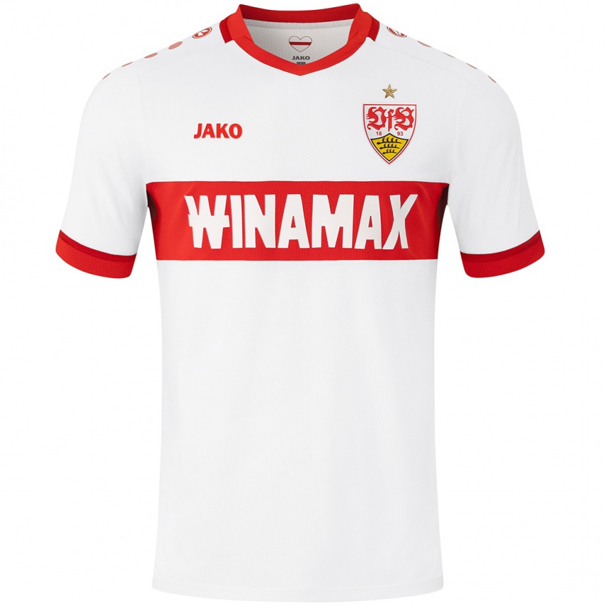 Kinder Nathan Winkler #8 Weiß Rot Heimtrikot Trikot 2024/25 T-Shirt Schweiz