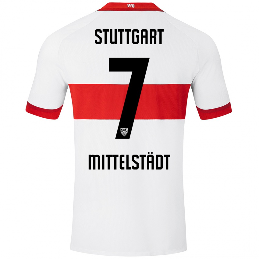 Kinder Maximilian Mittelstädt #7 Weiß Rot Heimtrikot Trikot 2024/25 T-Shirt Schweiz