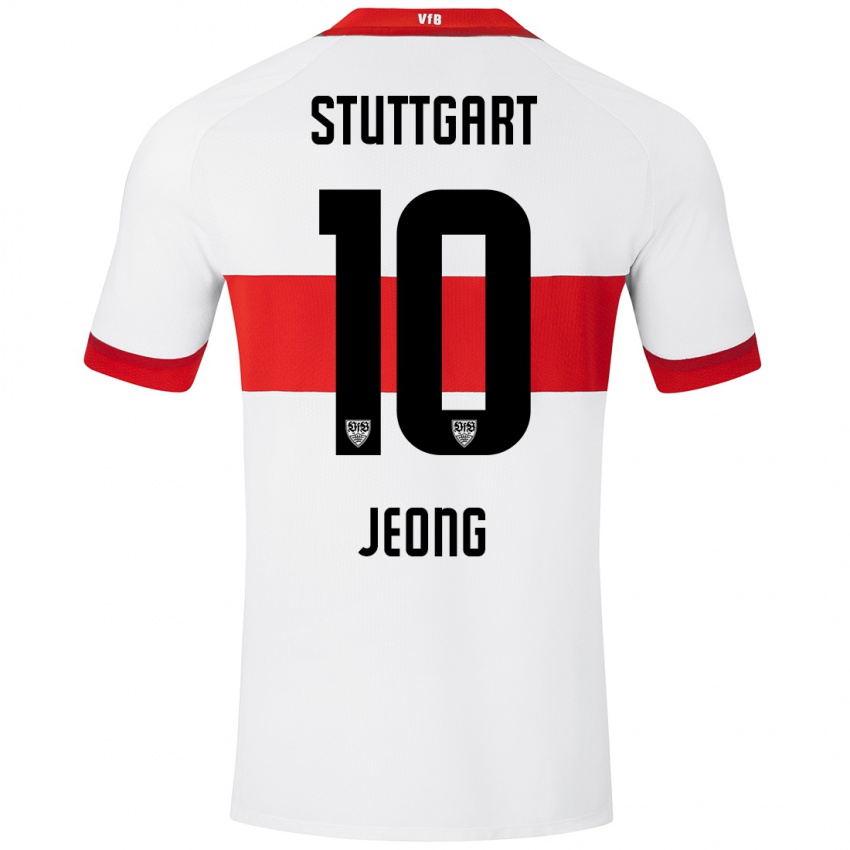 Kinder Woo-Yeong Jeong #10 Weiß Rot Heimtrikot Trikot 2024/25 T-Shirt Schweiz