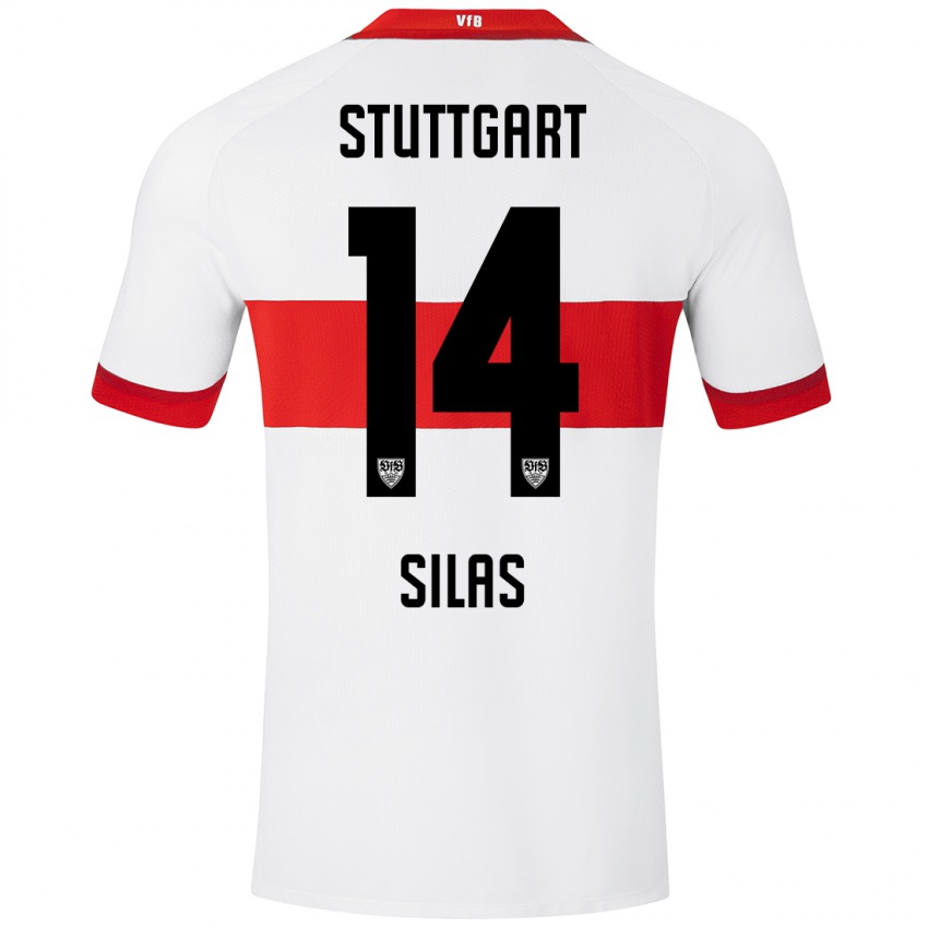 Kinder Silas #14 Weiß Rot Heimtrikot Trikot 2024/25 T-Shirt Schweiz