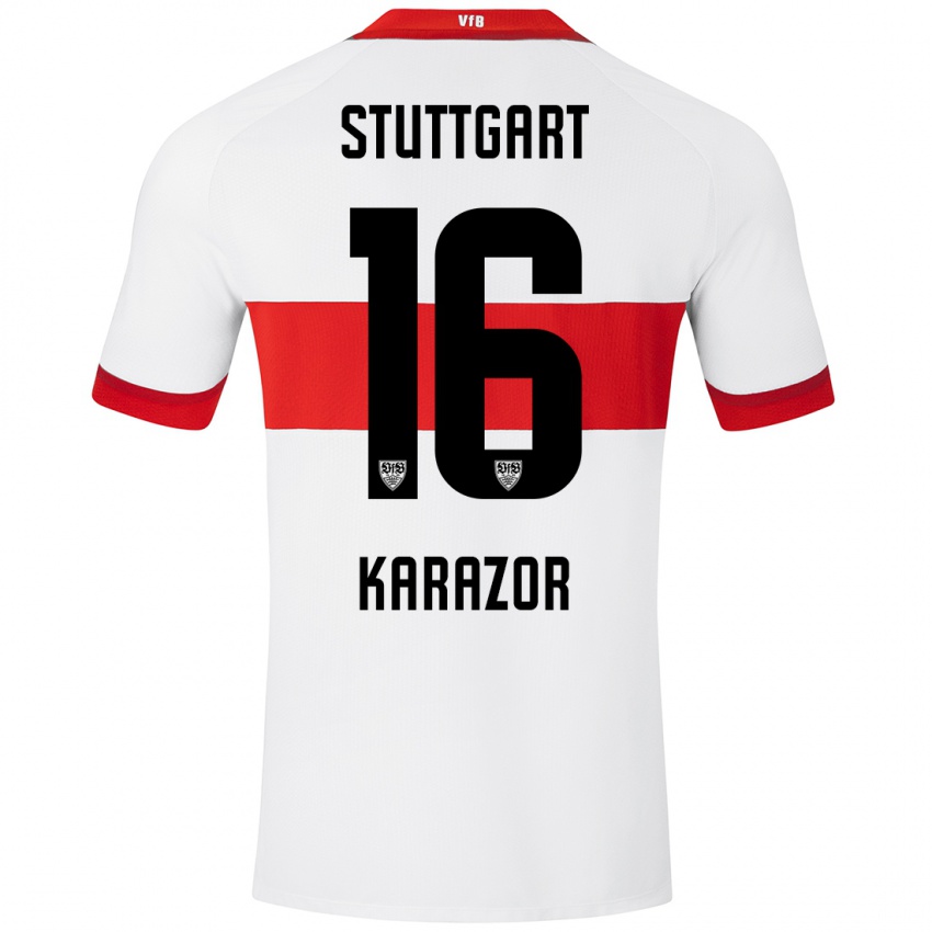 Kinder Atakan Karazor #16 Weiß Rot Heimtrikot Trikot 2024/25 T-Shirt Schweiz