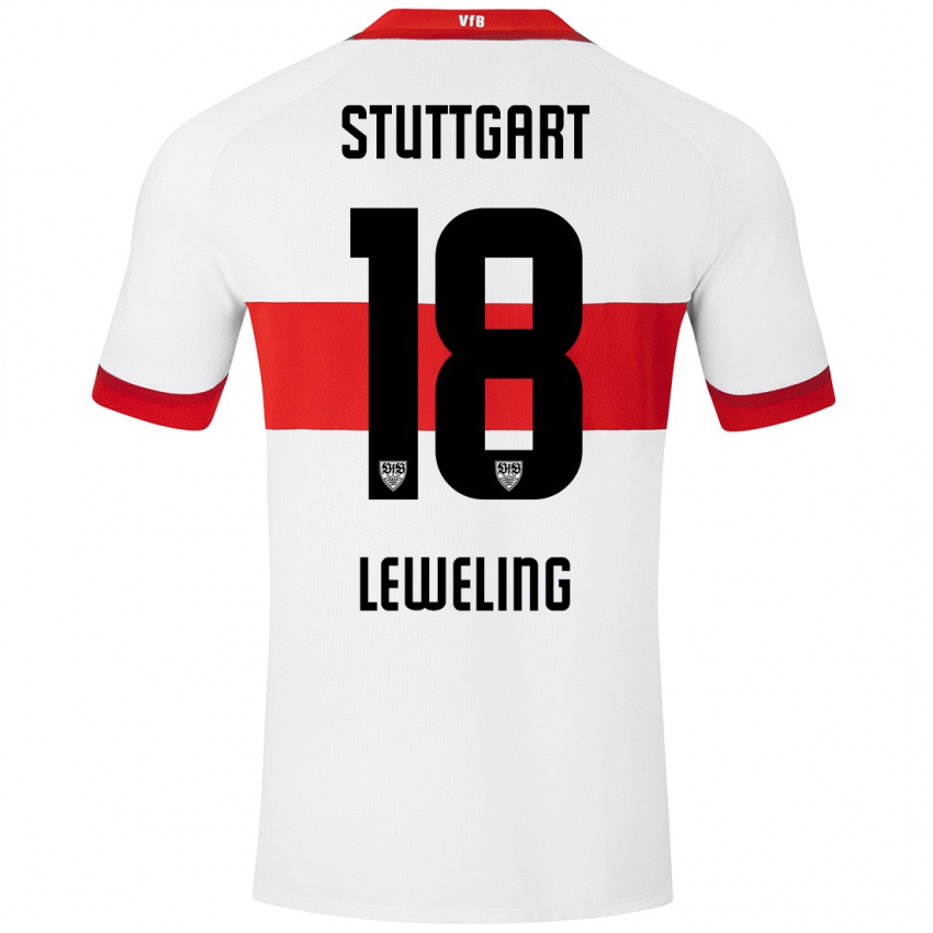 Kinder Jamie Leweling #18 Weiß Rot Heimtrikot Trikot 2024/25 T-Shirt Schweiz