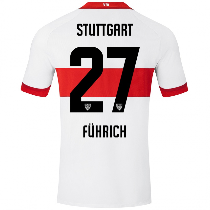 Kinder Chris Führich #27 Weiß Rot Heimtrikot Trikot 2024/25 T-Shirt Schweiz