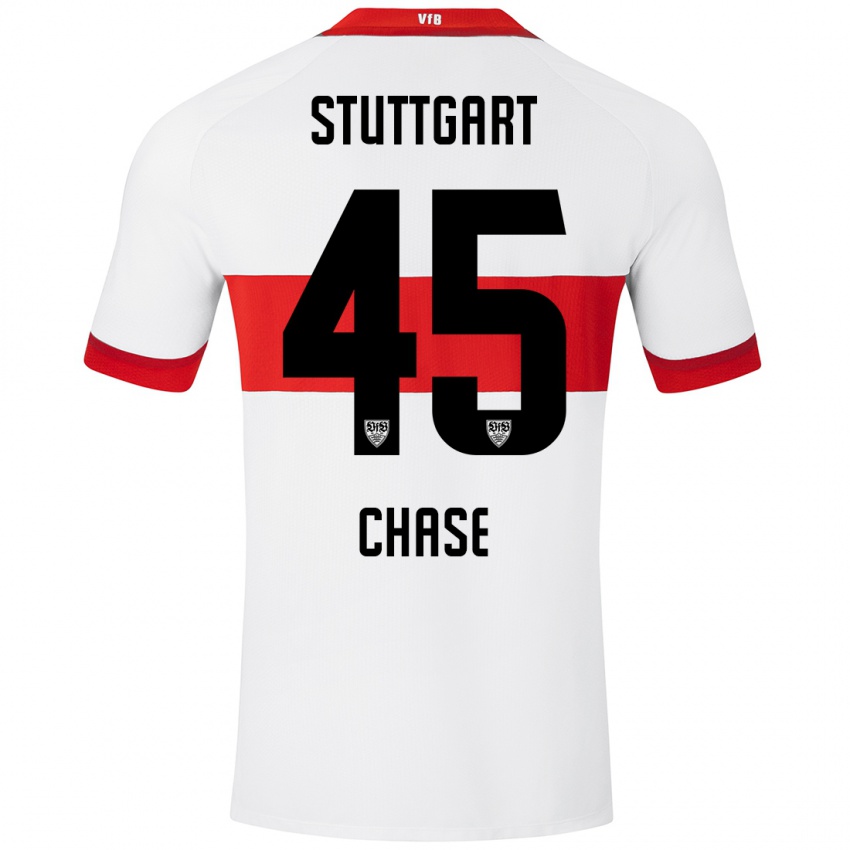 Kinder Anrie Chase #45 Weiß Rot Heimtrikot Trikot 2024/25 T-Shirt Schweiz